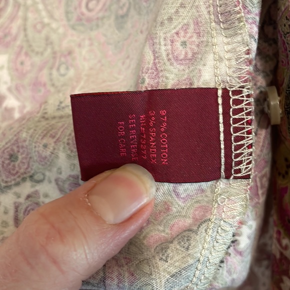 212 Collection Paisley 3/4 Sleeve Blouse - Picture 8 of 10